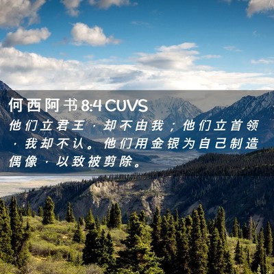 Picture 02 - 何 西 阿 书 8:4 CUVS - 他 们 立 君 王 ， 却 不 由 我 ； 他 - Bible Verse Picture