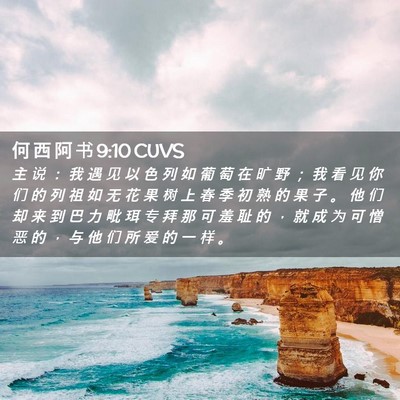 Picture 02 - 何 西 阿 书 9:10 CUVS - 主 说 ： 我 遇 见 以 色 列 如 葡 萄 - Bible Verse Picture