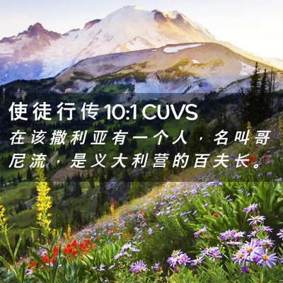 Picture 02 - 使 徒 行 传 10:1 CUVS - 在 该 撒 利 亚 有 一 个 人 ， 名 叫 - Bible Verse Picture