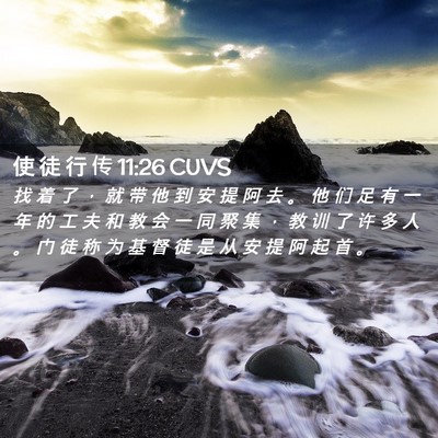 Picture 02 - 使 徒 行 传 11:26 CUVS - 找 着 了 ， 就 带 他 到 安 提 阿 去 - Bible Verse Picture