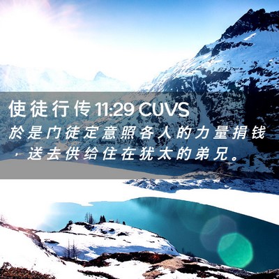 Picture 02 - 使 徒 行 传 11:29 CUVS - 於 是 门 徒 定 意 照 各 人 的 力 量 - Bible Verse Picture