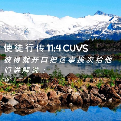 Picture 02 - 使 徒 行 传 11:4 CUVS - 彼 得 就 开 口 把 这 事 挨 次 给 他 - Bible Verse Picture