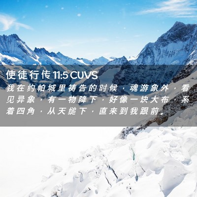 Picture 02 - 使 徒 行 传 11:5 CUVS - 我 在 约 帕 城 里 祷 告 的 时 候 ， - Bible Verse Picture