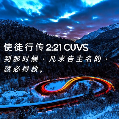 Picture 02 - 使 徒 行 传 2:21 CUVS - 到 那 时 候 ， 凡 求 告 主 名 的 ， - Bible Verse Picture