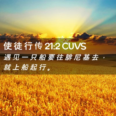 Picture 02 - 使 徒 行 传 21:2 CUVS - 遇 见 一 只 船 要 往 腓 尼 基 去 ， - Bible Verse Picture