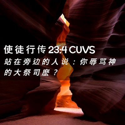 Picture 02 - 使 徒 行 传 23:4 CUVS - 站 在 旁 边 的 人 说 ： 你 辱 骂 神 - Bible Verse Picture