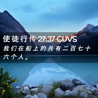 Picture 02 - 使 徒 行 传 27:37 CUVS - 我 们 在 船 上 的 共 有 二 百 七 十 - Bible Verse Picture