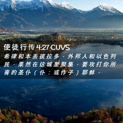 Picture 02 - 使 徒 行 传 4:27 CUVS - 希 律 和 本 丢 彼 拉 多 ， 外 邦 人 - Bible Verse Picture