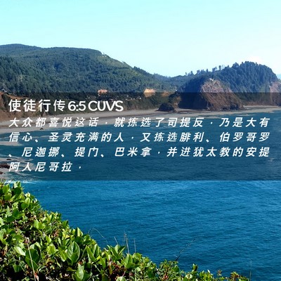Picture 02 - 使 徒 行 传 6:5 CUVS - 大 众 都 喜 悦 这 话 ， 就 拣 选 了 - Bible Verse Picture