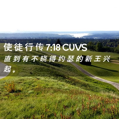 Picture 02 - 使 徒 行 传 7:18 CUVS - 直 到 有 不 晓 得 约 瑟 的 新 王 兴 - Bible Verse Picture