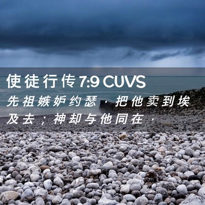 Picture 02 - 使 徒 行 传 7:9 CUVS - 先 祖 嫉 妒 约 瑟 ， 把 他 卖 到 埃 - Bible Verse Picture