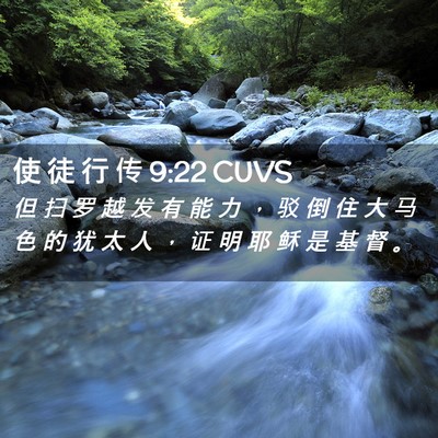 Picture 02 - 使 徒 行 传 9:22 CUVS - 但 扫 罗 越 发 有 能 力 ， 驳 倒 住 - Bible Verse Picture