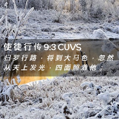 Picture 02 - 使 徒 行 传 9:3 CUVS - 扫 罗 行 路 ， 将 到 大 马 色 ， 忽 - Bible Verse Picture
