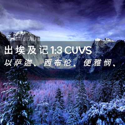 Picture 02 - 出 埃 及 记 1:3 CUVS - 以 萨 迦 、 西 布 伦 、 便 雅 悯 - Bible Verse Picture