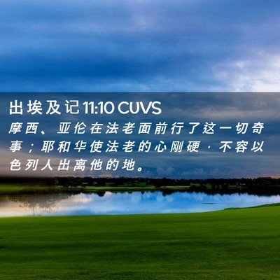 Picture 02 - 出 埃 及 记 11:10 CUVS - 摩 西 、 亚 伦 在 法 老 面 前 行 了 - Bible Verse Picture