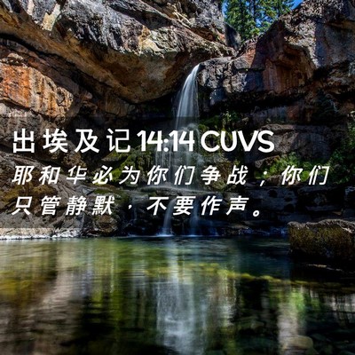 Picture 02 - 出 埃 及 记 14:14 CUVS - 耶 和 华 必 为 你 们 争 战 ； 你 们 - Bible Verse Picture