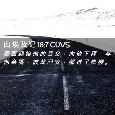 Picture 02 - 出 埃 及 记 18:7 CUVS - 摩 西 迎 接 他 的 岳 父 ， 向 他 下 - Bible Verse Picture