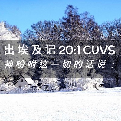 Picture 02 - 出 埃 及 记 20:1 CUVS - 神 吩 咐 这 一 切 的 话 说 - Bible Verse Picture