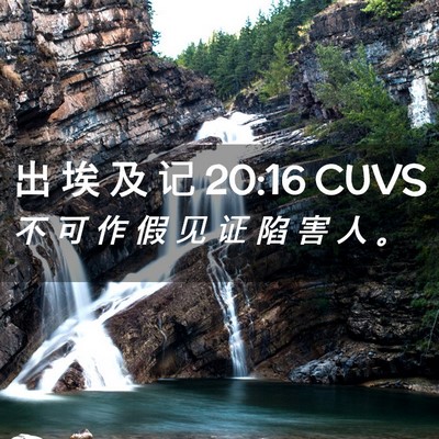 Picture 02 - 出 埃 及 记 20:16 CUVS - 不 可 作 假 见 证 陷 害 人 - Bible Verse Picture