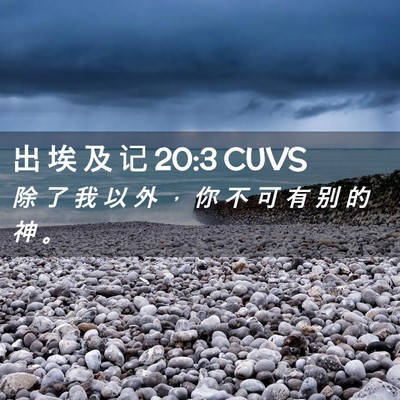 Picture 02 - 出 埃 及 记 20:3 CUVS - 除 了 我 以 外 ， 你 不 可 有 别 的 - Bible Verse Picture