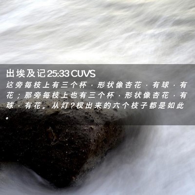 Picture 02 - 出 埃 及 记 25:33 CUVS - 这 旁 每 枝 上 有 三 个 杯 ， 形 状 - Bible Verse Picture