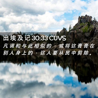 Picture 02 - 出 埃 及 记 30:33 CUVS - 凡 调 和 与 此 相 似 的 ， 或 将 这 - Bible Verse Picture
