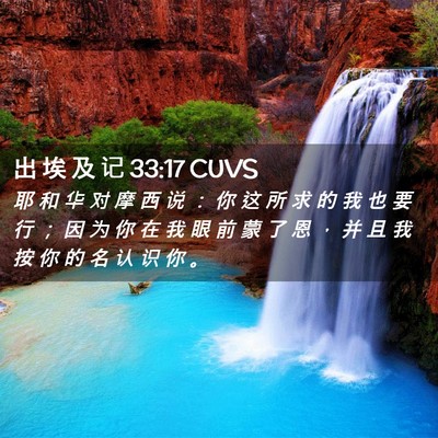 Picture 02 - 出 埃 及 记 33:17 CUVS - 耶 和 华 对 摩 西 说 ： 你 这 所 求 - Bible Verse Picture