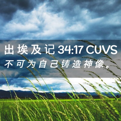 Picture 02 - 出 埃 及 记 34:17 CUVS - 不 可 为 自 己 铸 造 神 像 - Bible Verse Picture