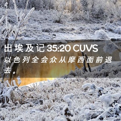 Picture 02 - 出 埃 及 记 35:20 CUVS - 以 色 列 全 会 众 从 摩 西 面 前 退 - Bible Verse Picture