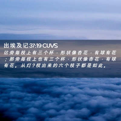 Picture 02 - 出 埃 及 记 37:19 CUVS - 这 旁 每 枝 上 有 三 个 杯 ， 形 状 - Bible Verse Picture