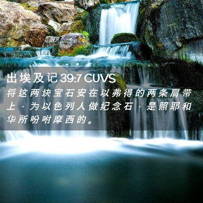 Picture 02 - 出 埃 及 记 39:7 CUVS - 将 这 两 块 宝 石 安 在 以 弗 得 的 - Bible Verse Picture