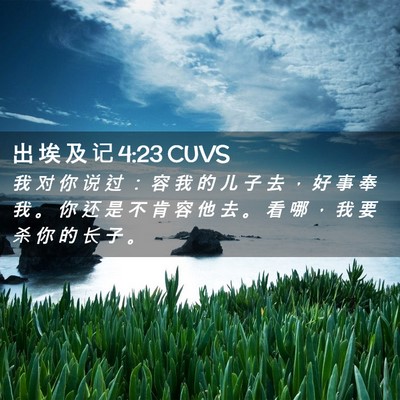 Picture 02 - 出 埃 及 记 4:23 CUVS - 我 对 你 说 过 ： 容 我 的 儿 子 去 - Bible Verse Picture