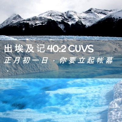 Picture 02 - 出 埃 及 记 40:2 CUVS - 正 月 初 一 日 ， 你 要 立 起 帐 幕 - Bible Verse Picture
