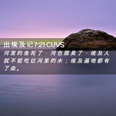 Picture 02 - 出 埃 及 记 7:21 CUVS - 河 里 的 鱼 死 了 ， 河 也 腥 臭 了 - Bible Verse Picture
