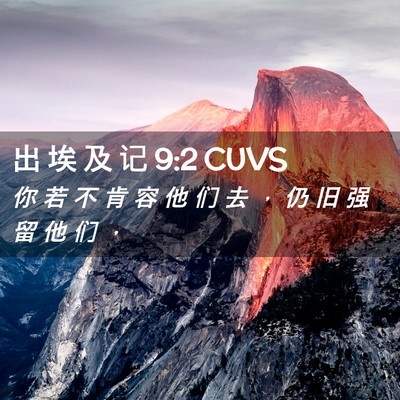 Picture 02 - 出 埃 及 记 9:2 CUVS - 你 若 不 肯 容 他 们 去 ， 仍 旧 强 - Bible Verse Picture