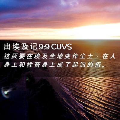 Picture 02 - 出 埃 及 记 9:9 CUVS - 这 灰 要 在 埃 及 全 地 变 作 尘 土 - Bible Verse Picture