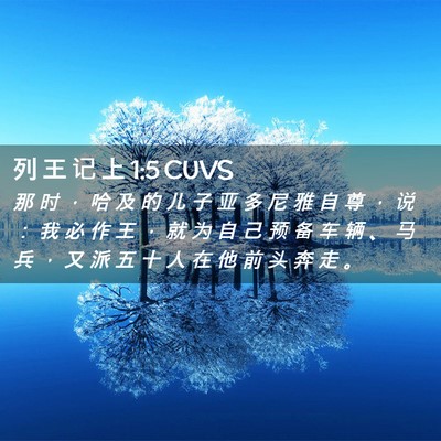 Picture 02 - 列 王 记 上 1:5 CUVS - 那 时 ， 哈 及 的 儿 子 亚 多 尼 雅 - Bible Verse Picture