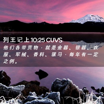 Picture 02 - 列 王 记 上 10:25 CUVS - 他 们 各 带 贡 物 ， 就 是 金 器 、 - Bible Verse Picture