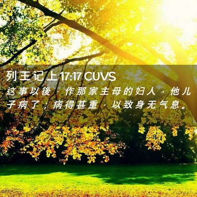 Picture 02 - 列 王 记 上 17:17 CUVS - 这 事 以 後 ， 作 那 家 主 母 的 妇 - Bible Verse Picture