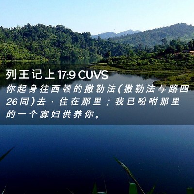 Picture 02 - 列 王 记 上 17:9 CUVS - 你 起 身 往 西 顿 的 撒 勒 法 ( 撒 勒 - Bible Verse Picture