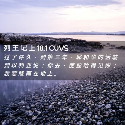 Picture 02 - 列 王 记 上 18:1 CUVS - 过 了 许 久 ， 到 第 三 年 ， 耶 和 - Bible Verse Picture