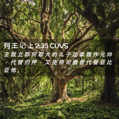Picture 02 - 列 王 记 上 2:35 CUVS - 王 就 立 耶 何 耶 大 的 儿 子 比 拿 - Bible Verse Picture