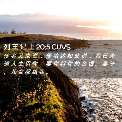 Picture 02 - 列 王 记 上 20:5 CUVS - 使 者 又 来 说 ： 便 哈 达 如 此 说 - Bible Verse Picture