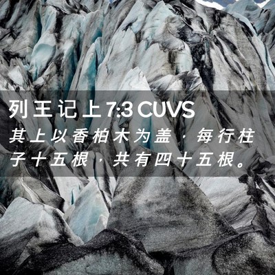 Picture 02 - 列 王 记 上 7:3 CUVS - 其 上 以 香 柏 木 为 盖 ， 每 行 柱 - Bible Verse Picture