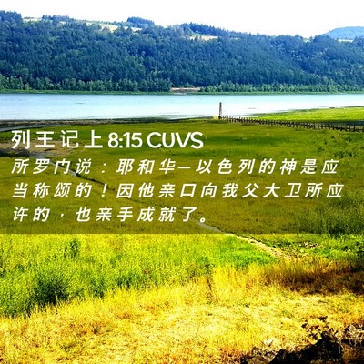Picture 02 - 列 王 记 上 8:15 CUVS - 所 罗 门 说 ： 耶 和 华 ─ 以 色 列 - Bible Verse Picture