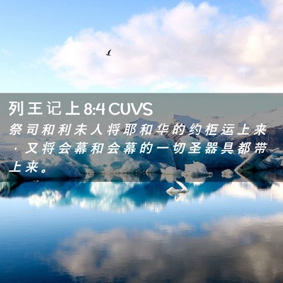 Picture 02 - 列 王 记 上 8:4 CUVS - 祭 司 和 利 未 人 将 耶 和 华 的 约 - Bible Verse Picture