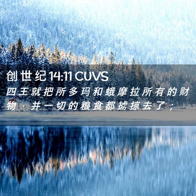 Picture 02 - 创 世 纪 14:11 CUVS - 四 王 就 把 所 多 玛 和 蛾 摩 拉 所 - Bible Verse Picture