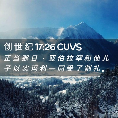 Picture 02 - 创 世 纪 17:26 CUVS - 正 当 那 日 ， 亚 伯 拉 罕 和 他 儿 - Bible Verse Picture