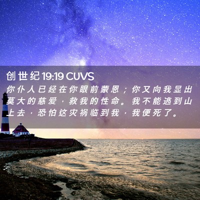Picture 02 - 创 世 纪 19:19 CUVS - 你 仆 人 已 经 在 你 眼 前 蒙 恩 ； - Bible Verse Picture