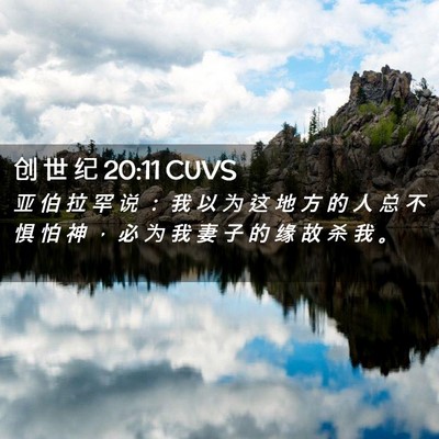 Picture 02 - 创 世 纪 20:11 CUVS - 亚 伯 拉 罕 说 ： 我 以 为 这 地 方 - Bible Verse Picture